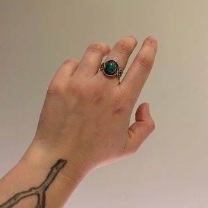 Vintage sterling silver ring with turquoise